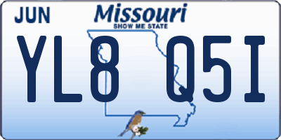 MO license plate YL8Q5I