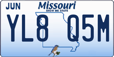 MO license plate YL8Q5M