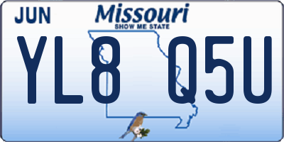 MO license plate YL8Q5U