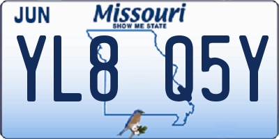MO license plate YL8Q5Y
