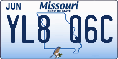 MO license plate YL8Q6C