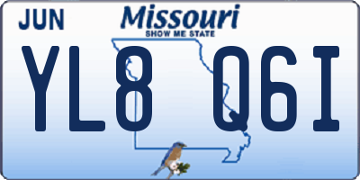 MO license plate YL8Q6I