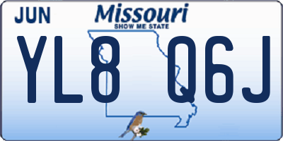 MO license plate YL8Q6J