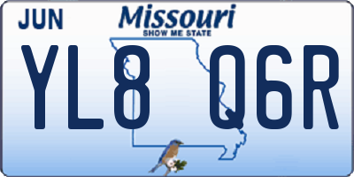 MO license plate YL8Q6R