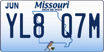 MO license plate YL8Q7M