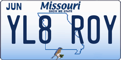 MO license plate YL8R0Y