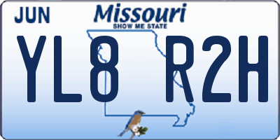 MO license plate YL8R2H