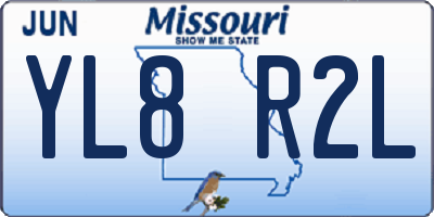 MO license plate YL8R2L