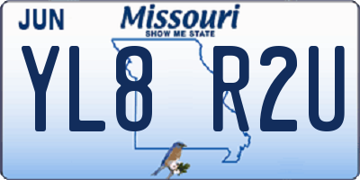 MO license plate YL8R2U