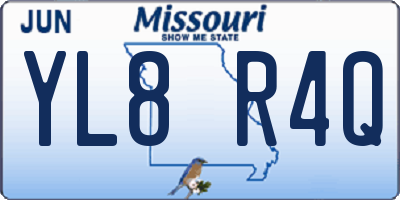 MO license plate YL8R4Q