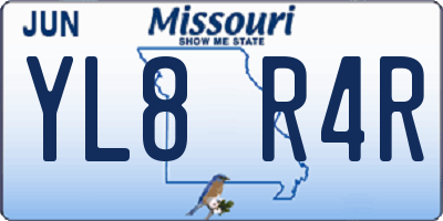 MO license plate YL8R4R