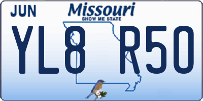 MO license plate YL8R5O