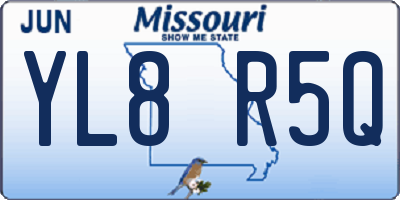 MO license plate YL8R5Q