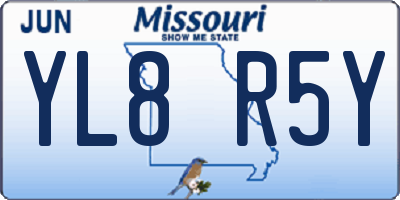 MO license plate YL8R5Y
