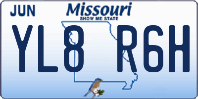 MO license plate YL8R6H
