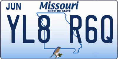 MO license plate YL8R6Q