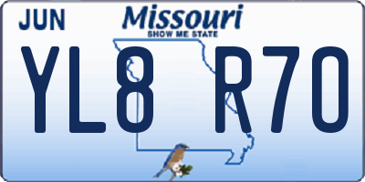 MO license plate YL8R7O