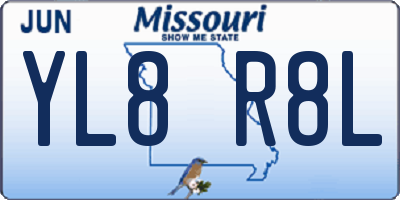 MO license plate YL8R8L