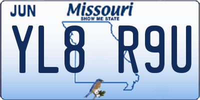 MO license plate YL8R9U