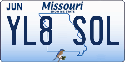 MO license plate YL8S0L