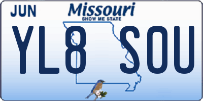MO license plate YL8S0U