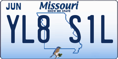 MO license plate YL8S1L