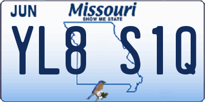 MO license plate YL8S1Q