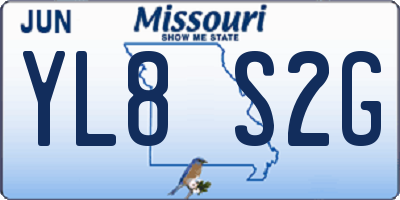 MO license plate YL8S2G
