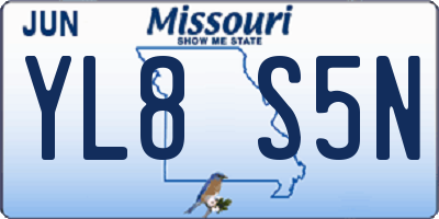 MO license plate YL8S5N