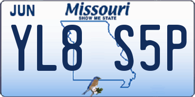 MO license plate YL8S5P