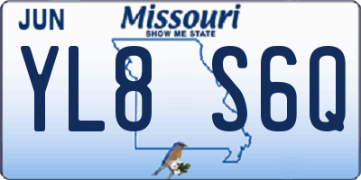 MO license plate YL8S6Q