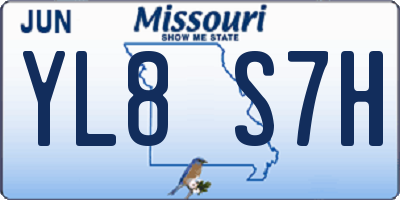 MO license plate YL8S7H