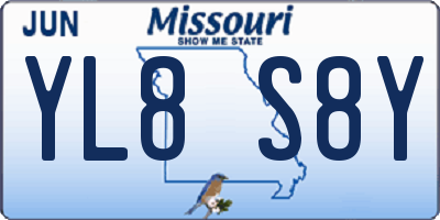 MO license plate YL8S8Y
