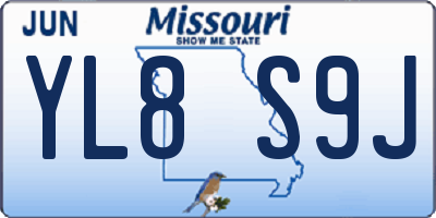 MO license plate YL8S9J