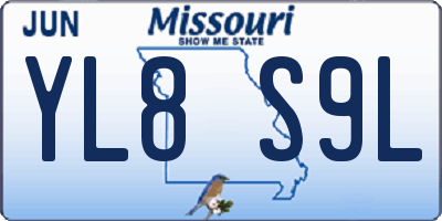 MO license plate YL8S9L