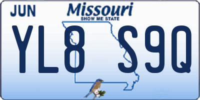MO license plate YL8S9Q