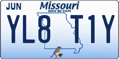 MO license plate YL8T1Y