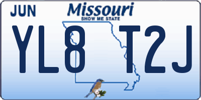 MO license plate YL8T2J