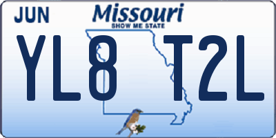 MO license plate YL8T2L