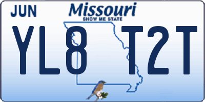 MO license plate YL8T2T