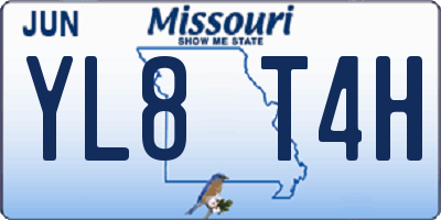 MO license plate YL8T4H