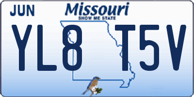 MO license plate YL8T5V