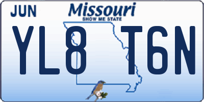 MO license plate YL8T6N
