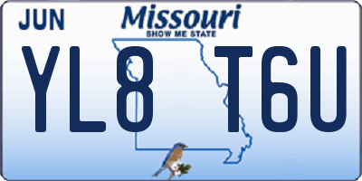 MO license plate YL8T6U