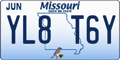 MO license plate YL8T6Y