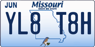 MO license plate YL8T8H