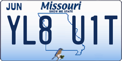 MO license plate YL8U1T