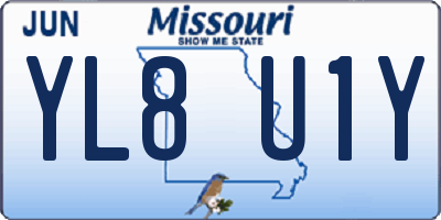 MO license plate YL8U1Y