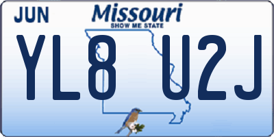 MO license plate YL8U2J