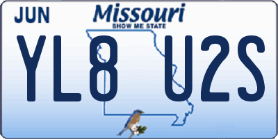 MO license plate YL8U2S